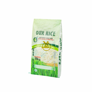 Wholesale 25kg 50kg BOPP Laminated Printing Pacakging PP Woven Rice Bag 